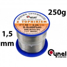 Cynel Unipress Fludor 1.5 mm, 250 g, sn60pb40..